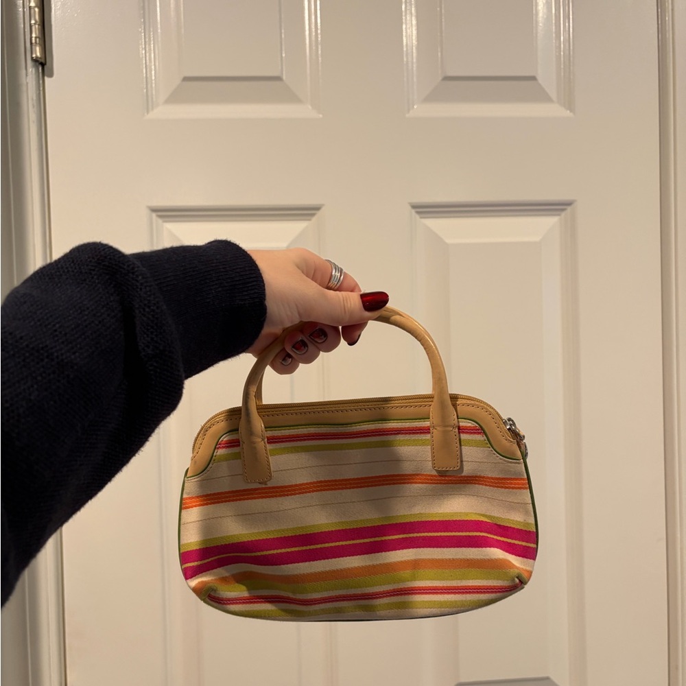 Cole Haan multicolor tripe mini purse